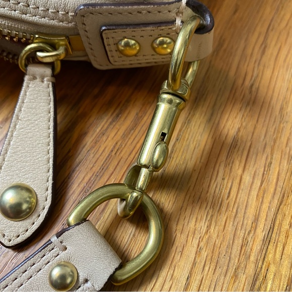 Coach Ashley Leather Satchel Crossbody Beige F15445 - Picture 8 of 15